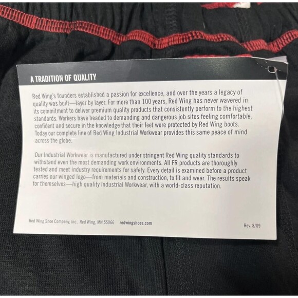 Red Wing FR Base Layer Pants Mens 2XL Black Flame Resistant Long Johns RW69008 - Picture 6 of 11